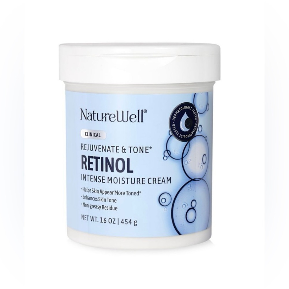 Brand New/Unopened!! 16 oz. NatureWell Clinical Retinol
Advanced Moisture Cream